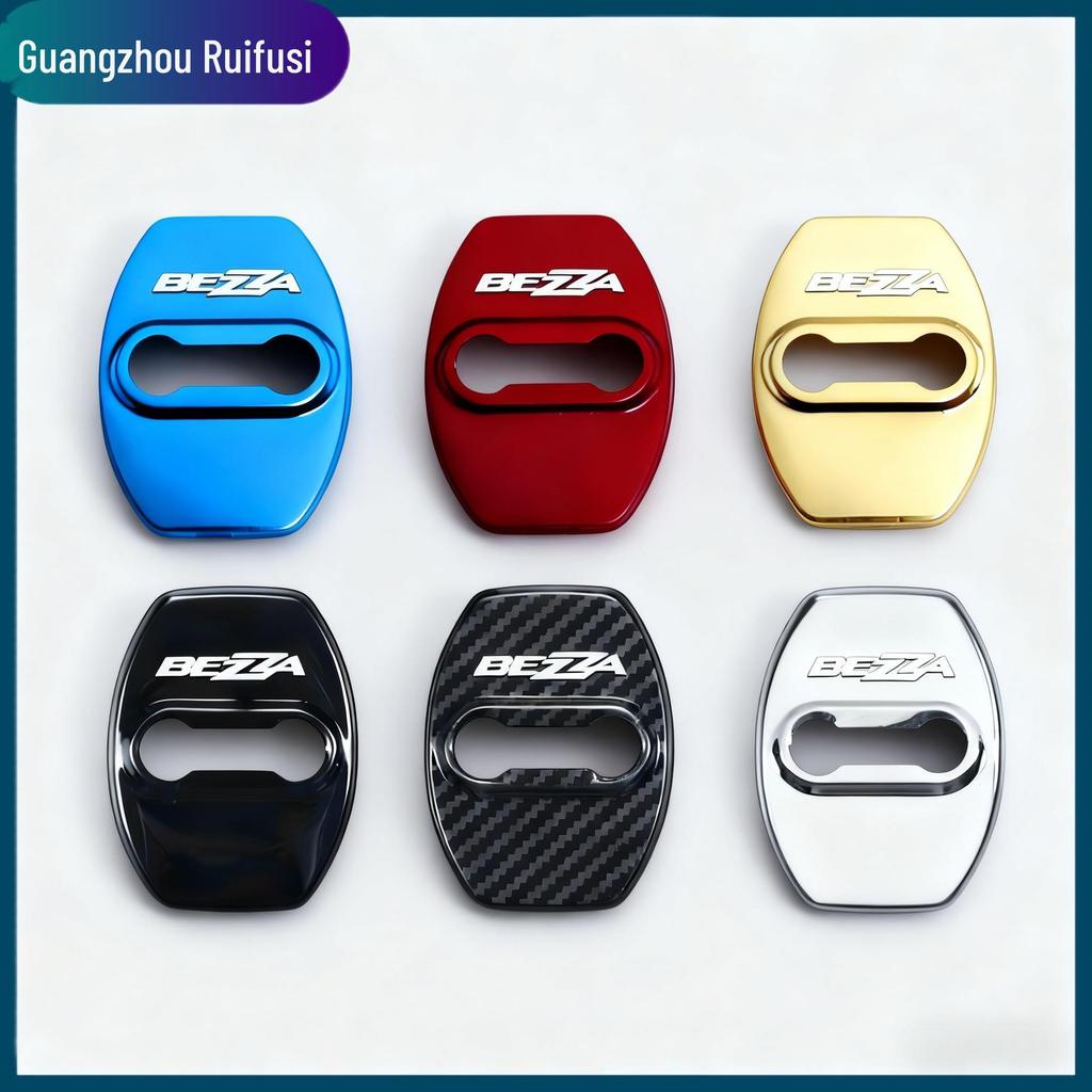 Bezza Stainless Steel Car Door Lock Cover with Logo for Cross-Border Compatibility
