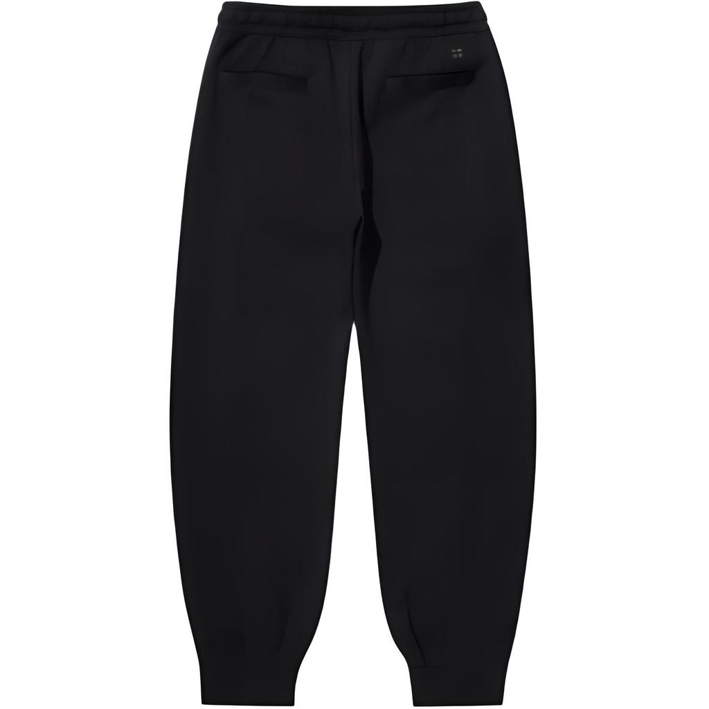 Li Ning X Jackie Chan Collaboration Kung Fu Series Cuffed Loose Mid Waist Solid Color Lace-Up Casual Pants Unisex Pants Black AKLUA09-2