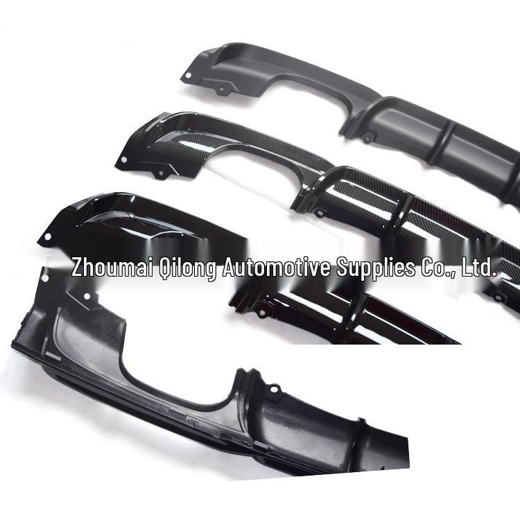 Модификация спортивной двойной выхлопной системы для 3 серии F30/F35: Матовый черный, глянцевый черный, карбоновый задний и передний сплиттер.