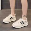Маленькие белые туфли детские универсальные кеды весна и лето новые на толстой подошве с увеличением роста дышащие повседневные спортивные женские туфли