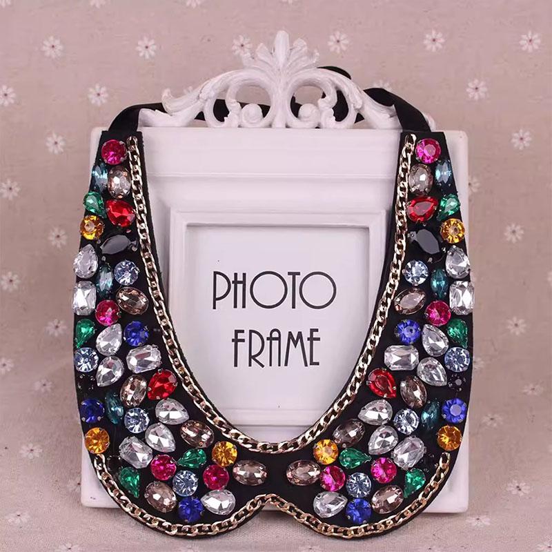 Diamond Women Shirt False Collars Crystal Removable Collar For Women Fake Collar Detachable Diamond Lacklace Nep Kraagie