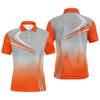 Полная сублимация поло рубашка оранжево-серая с коротким рукавом повседневная модная рубашка поло