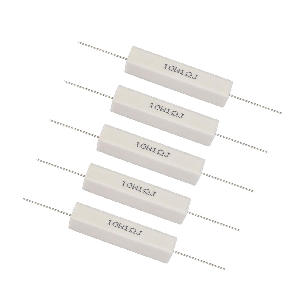 10шт набор резисторов делителя динамиков цементный резистор делителя динамиков 10 Вт 1 Ом