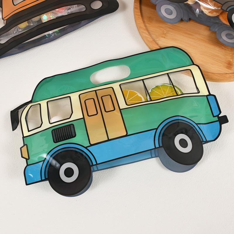 10 шт. строительный грузовик конфеты подарочный пакет полицейская машина экскаватор печенье закуски сумки на молнии детский день рождения сувениры декор поставки