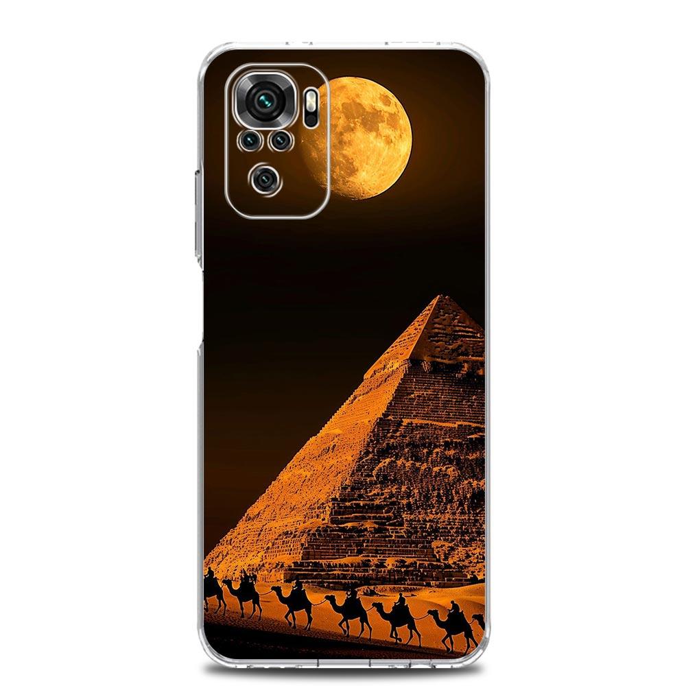 Чехол для телефона для Xiaomi Redmi Note 15 14 13 12 4G 10 11 Pro Plus 5G 14C 13C 12C 10C Обложка Древний Египет Египетский Бог пирамида
