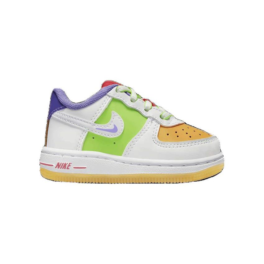 Nike Force 1 LV8 TD Фруктовые цвета Детские кроссовки Разноцветный Белый Космический-фиолетовый FD1037-100