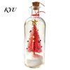 Personalized Greeting Gifts Recordable Message Christmas Bottle Ornament, Voice Recording Keepsake, Mini Snowy Winter Home Decor Tree in Bottle,