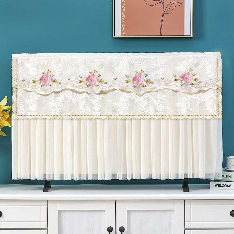 Универсальная пылезащитная крышка для телевизора в китайском стиле - Полное покрытие, Включение без снятия, Совместимость 55-75 дюймов