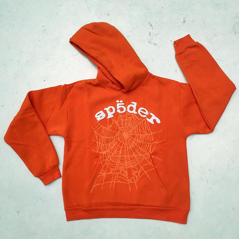 Heavyweight Spider Web Foam Print Fleece Hoodie (450G)
