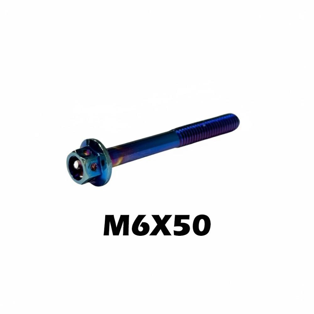 M6 Titanium Flange 10/15/20/25/30/35/40/45/50/60 Hex Head Bolts Hex Head Screws  Motorcycle