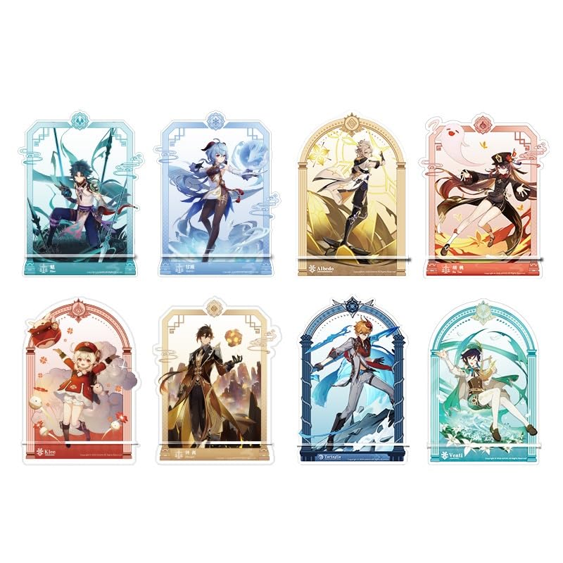 Официальные товары Genshin Подставка для смартфона Стоящая акриловая подставка Genshin (Альбедо, Белый Ребенок)