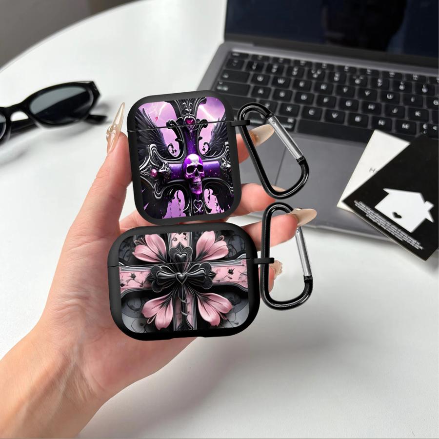 Чехол для наушников Cover Case Для Airpods Pro2 Pro3 1 2 4 Pro 3 Крест и Цветы