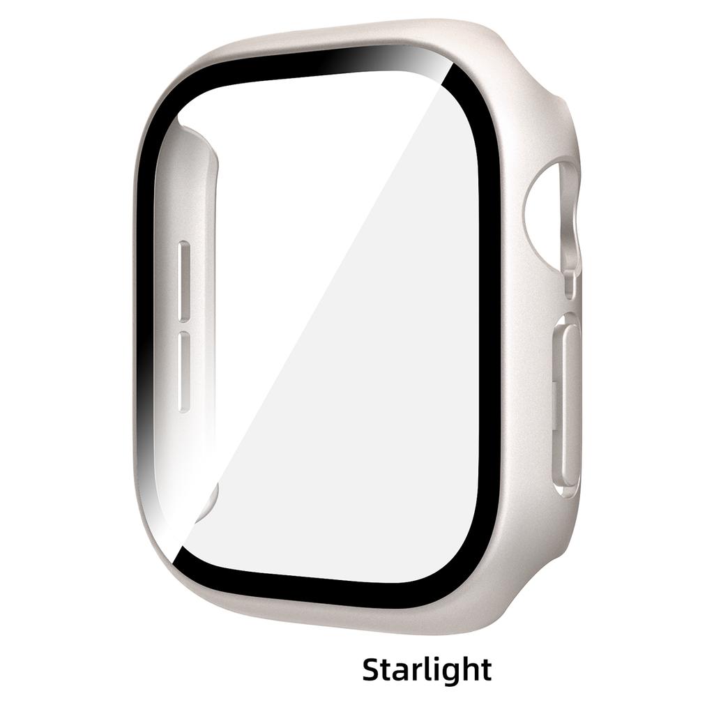 Tempered Glass PC Case for Apple Watch 12 46mm 42mm Hard Bumper Screen Protector Cover for Iwatch Series 12 Shell Accessories 7