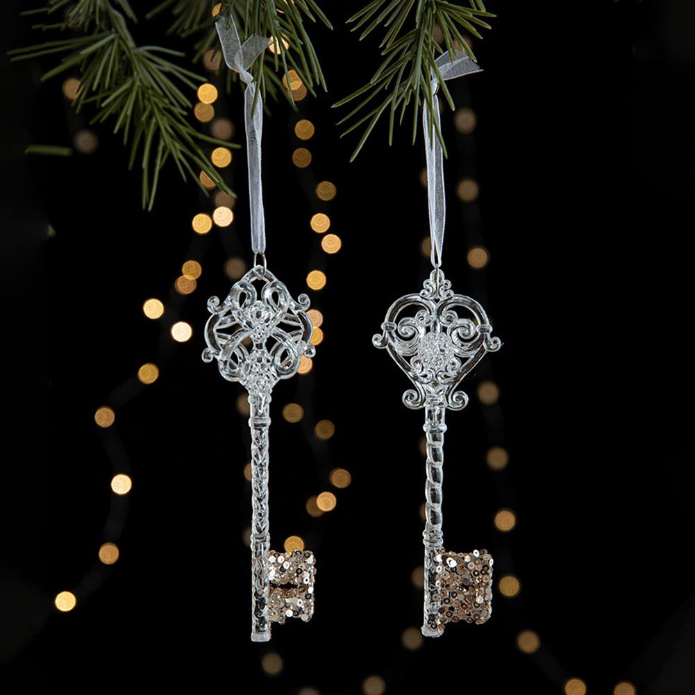 Хрустальное рождественское украшение, подвесное акриловое украшение в виде снежинки, блестки, украшение на праздничную тему, прозрачные зимние принадлежности для декора вечеринки