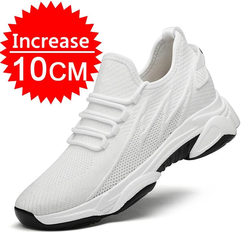 6см 8см Увеличение Роста Мужская Обувь Новая Сетчатая Дышащая Повседневная Обувь На Шнуровке Платформа Спортивная Обувь Мужская Спортивная Обувь Для Бега Tenis