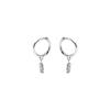 Luxenter Boucles d'oreilles en argent 925 et zirconium brillant plaqué finition en rhodié - Lipyo