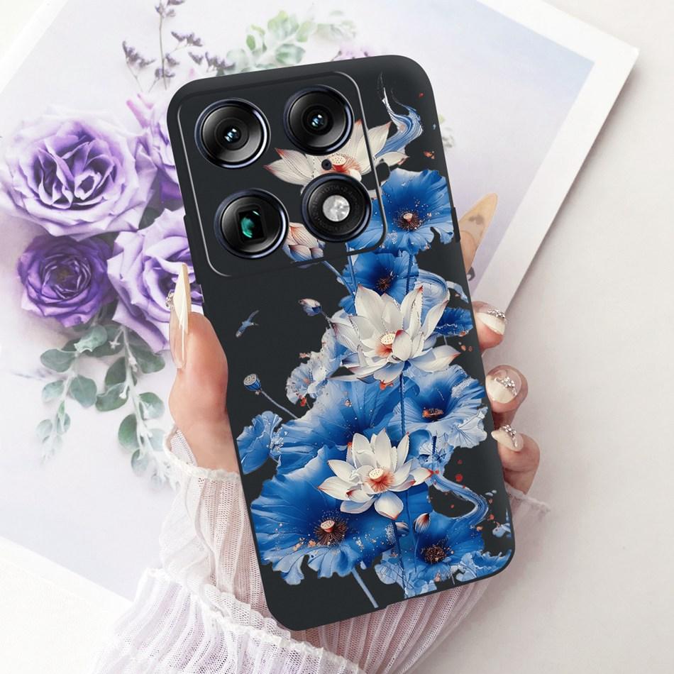 For Motorola Signature Cute Flower Butterfly Cat Painted Case For Motorola Signature XT2603-2 Black Silicone Soft Phone Cases