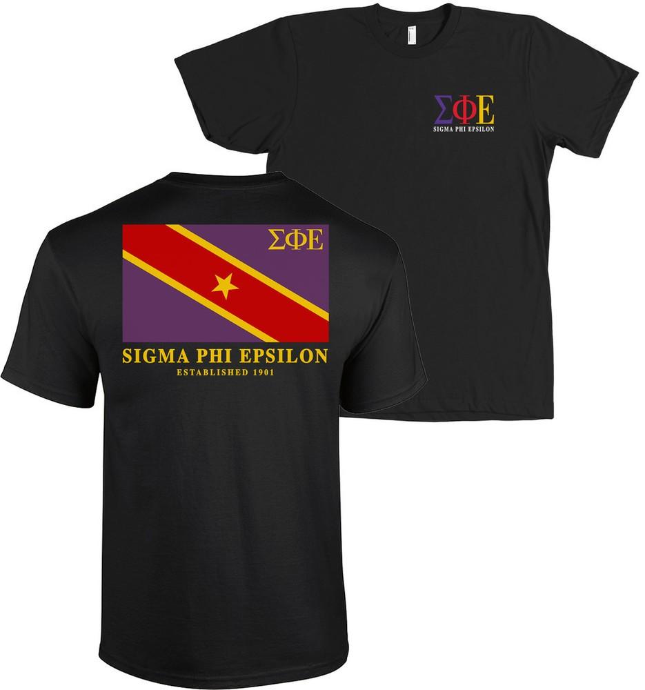 Флаг братства Sigma Phi Epsilon Bella + Canvas Sig Ep - МНОГО ЦВЕТОВ Унисекс Футболка