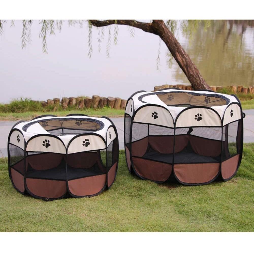 Portable Pet Safe Tent  Foldable Lightweight Pet Playpen Outdoor Travel Waterproof Dogs & Cats Fence