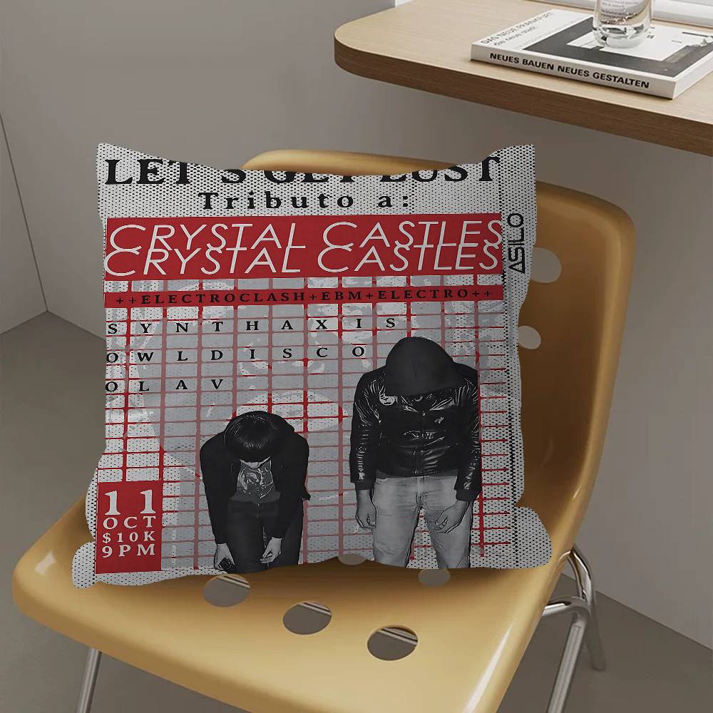 Группа C-Crystal Castles Подушка Подарок Декор для дома и офиса Спальня Диван Автомобильная Подушка Чехол 45x45