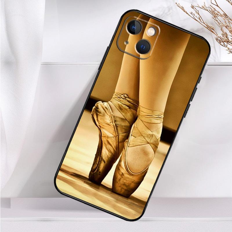 Балетные Туфли Пуанты Чехол с Амортизацией для iPhone 17 16 15 14 11 Pro Max Plus 12 13 Mini 16e 17 Air Чехол для Телефона
