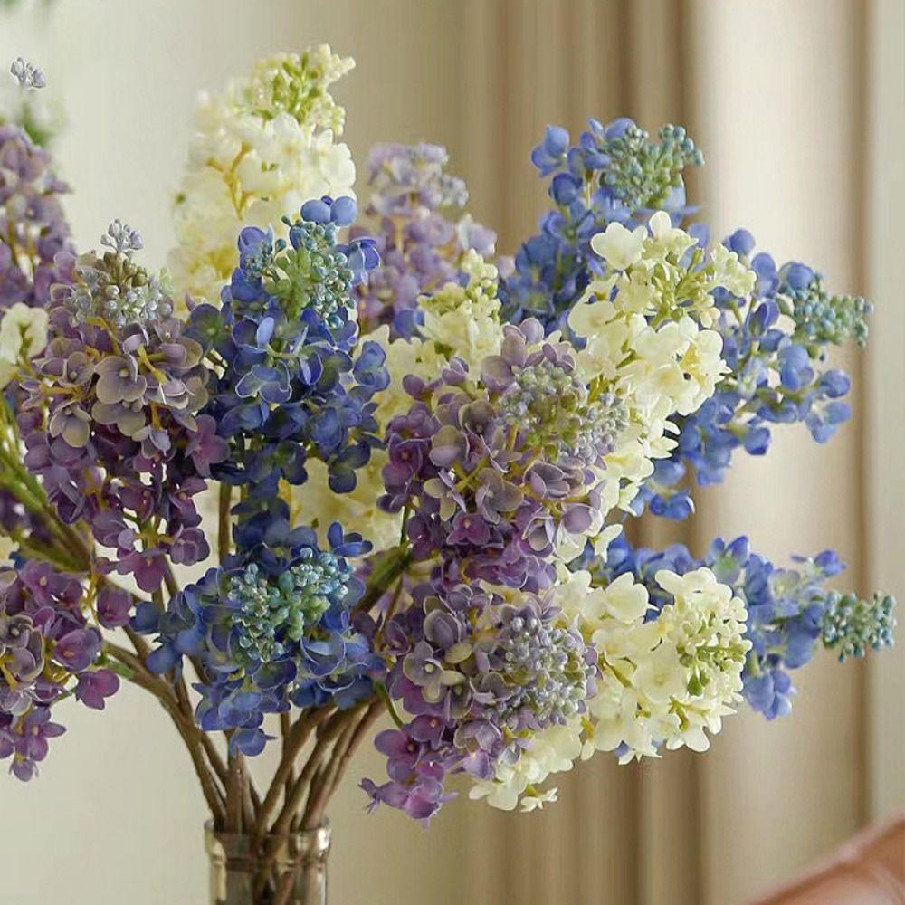 Luxury Artificial Lilac Flower Real Touch Fake Flower  Wedding Birthday Party