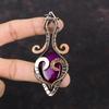 Фиолетовый огонь, подвеска из лабрадорита, медная проволока, обернутая подвеска, ювелирные изделия из лабрадорита ручной работы, подвеска из драгоценного камня, уникальный медный ювелирный подарок для него
