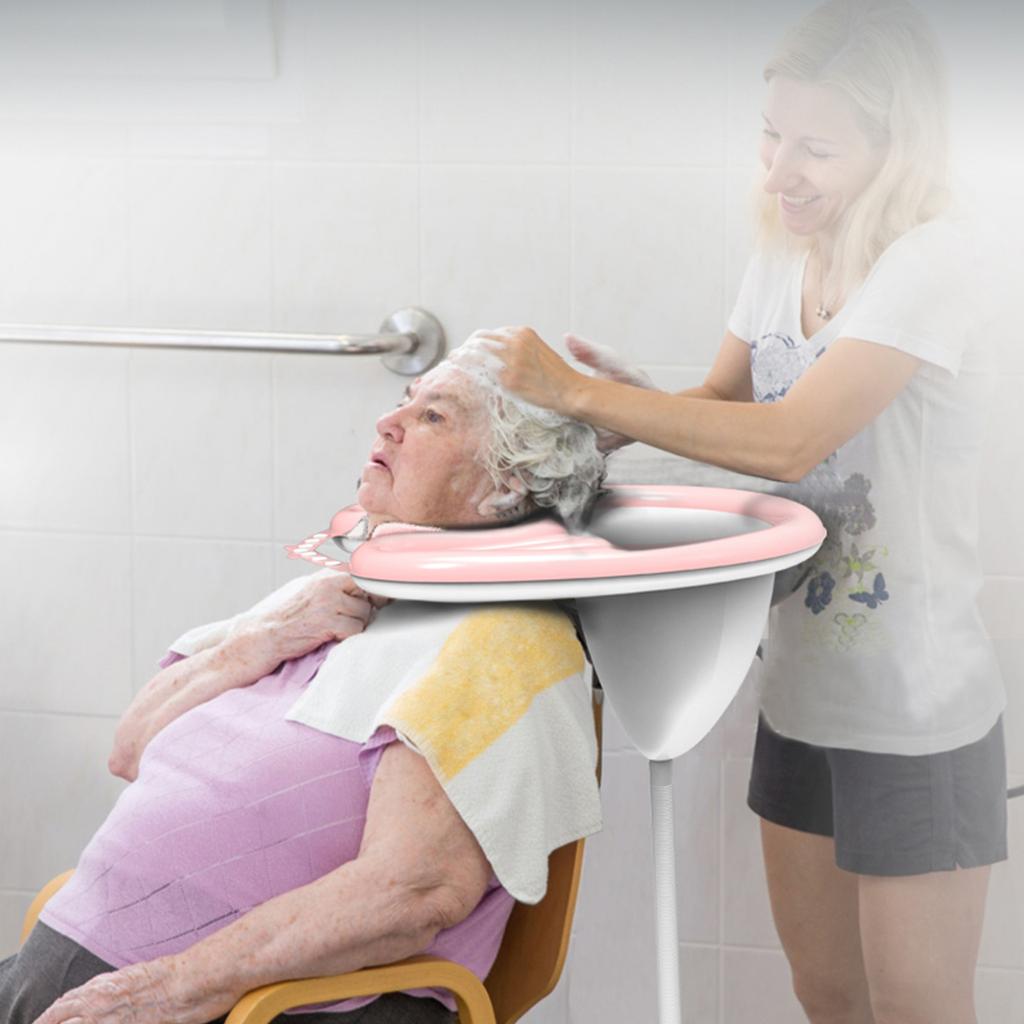 Inflatable Shampoo Trays with Tube Inflator Pump Mobile Hair Washing Basin No Spills Wash Hair In