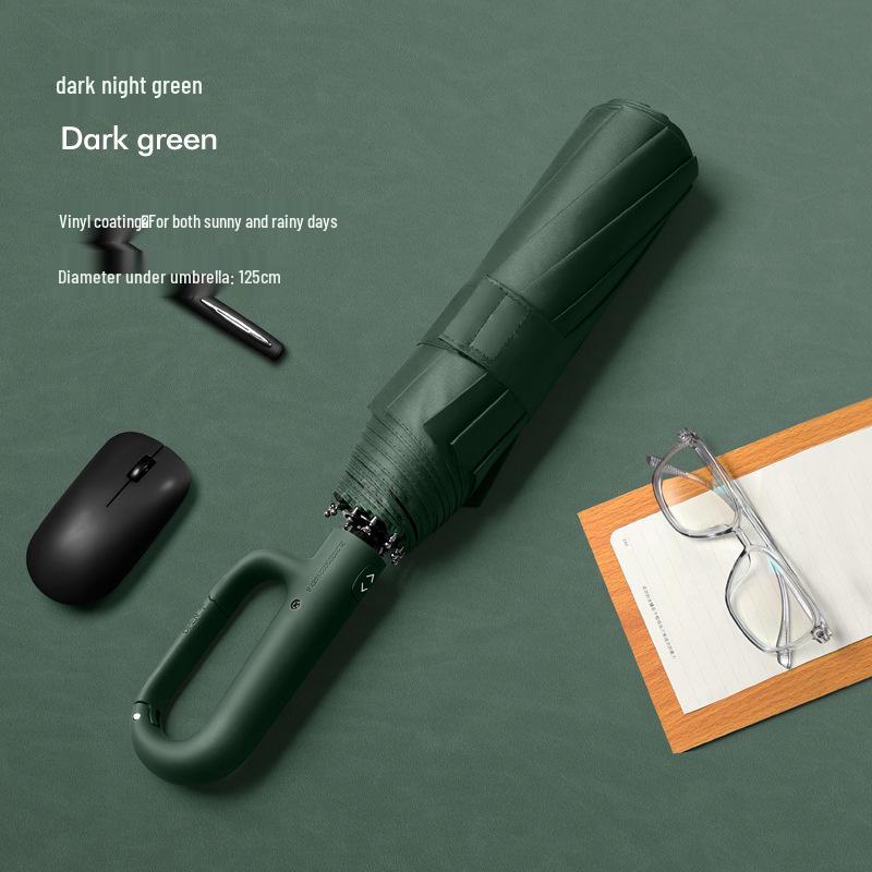 Ветрозащитный зонт с пряжкой: Автоматическая защита от солнца и дождя для мужчин и женщин, компактная складная конструкция