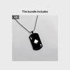 European and American fashion Stainless Steel necklace creative playing cards Ace of spades heart pendant Men's sweater chain jewelry