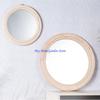 652F Rattan Round Wall Hanging Mirror Bohemian Macrame Wooden Bead Circle Tapestry