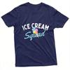 Ice Cream Squad Colorful Ice Cream Cone Print Tee Casual Summer Group Matching Family Friend Outfit Novelty Food Lover Gift