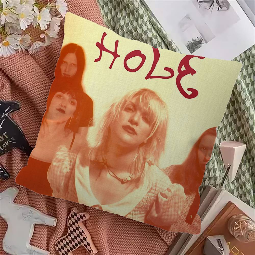 Альтернативная рок-группа Hole Классическая винтажная наволочка для подушки Подушка Чехол для подушки Гостиная Диван Домашний декор Индивидуальный