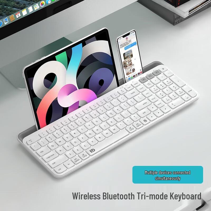 Беспроводная Bluetooth трехрежимная клавиатура Fude K912T для планшета и телефона