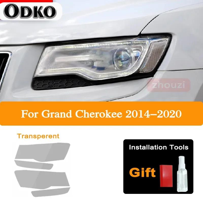 Для Jeep Grand Cherokee WK2 2014-2020 Автомобильные фары Тонировка Черная Защитная пленка Защита Прозрачная TPU наклейка 2 шт.