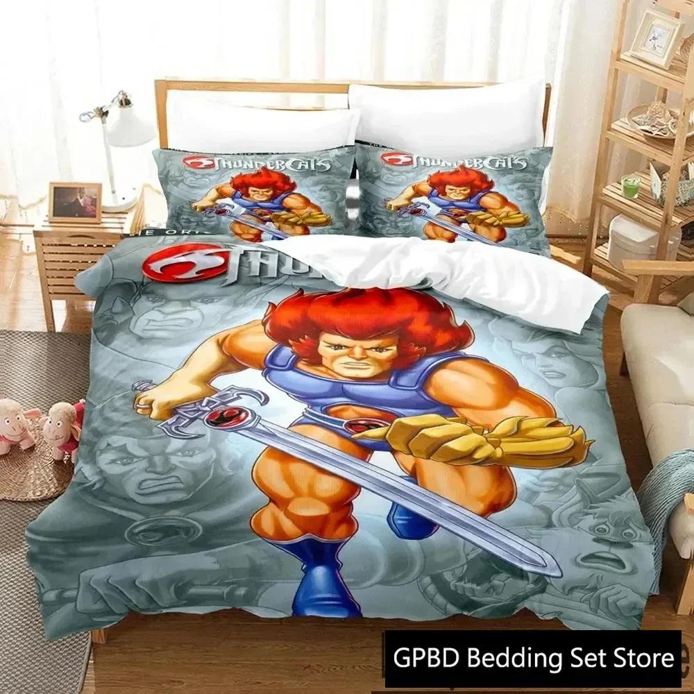 3D Print Thundercats Comfortable Duvet Quilt Cover Pillowcase Bedding Set Children Bedroom Decoration Home Textile