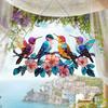 Красочные птицы Ловец солнца Акриловое подвесное украшение Витражный стиль Ловец солнца Подарок для любителей птиц для декора дома, окна, сада, веранды