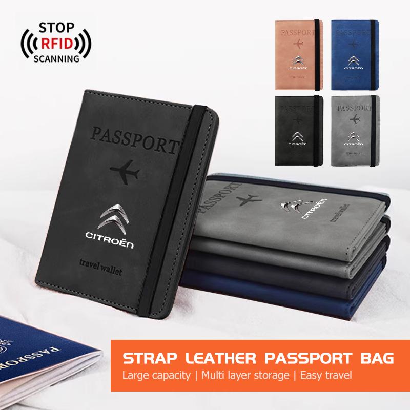 APG1 Rfid Blocking Passport Cover Travel Wallet Card Ticket Holder For Citroen C5 C1 C2 C6 C4L DS3 DS4 DS5 C-Elysee Grand Berlingo