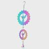 3D Colorful Hummingbird Mandala Wind Chime - Rotating Garden Decoration with Visual Effects