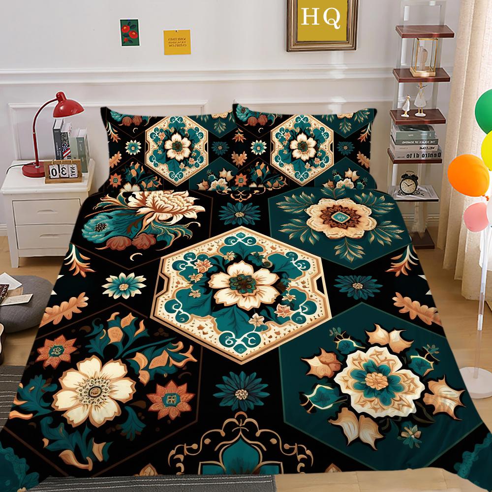 Домашнее постельное белье 3D Высокое качество с принтом пейсли для женщин, королевский размер, декор для спальни, комплект постельного белья, покрывало