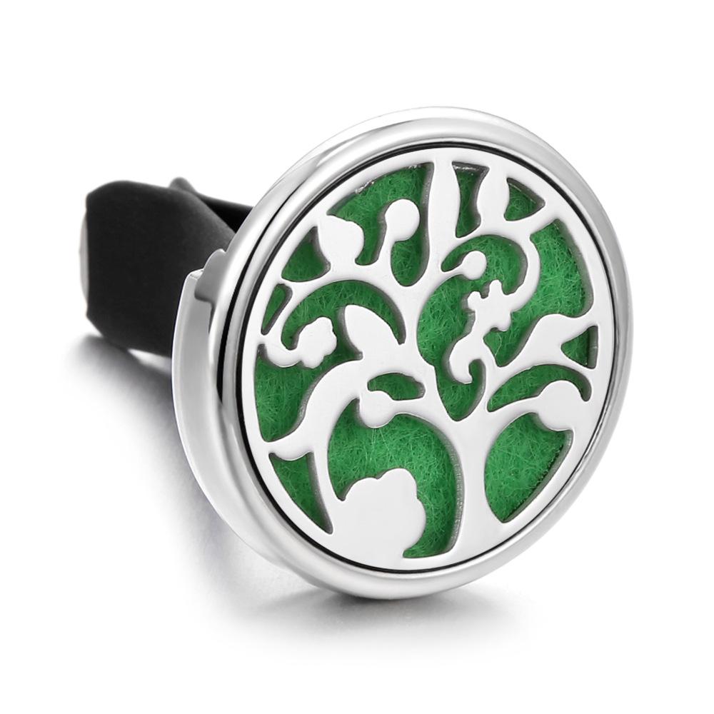 Stainless Steel Hollow Car Bracket Car Aromatherapy Trend Clip Life Tree Car Aromatherapy Clip Perfume Dispenser