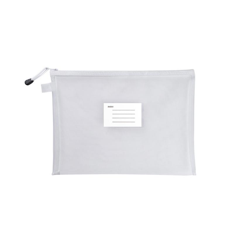Прозрачная сумка для файлов Нейлоновая сетка на молнии Тестовая бумага Информационная сумка Сумка для хранения файлов Офисная сумка для студентов А5