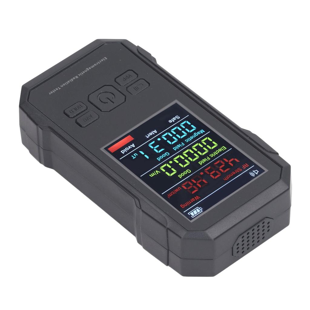 Radiation Detector Black Digital EMF Meter LED Display Handheld RF Electric Field Magnetic Field