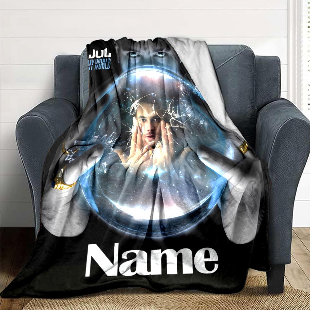 Customiz Name Personality Jul rapper Blanket Soft &Warm Sofa Office Bed Travel Lunch Break Blanket, Gift Suitable All Seasons