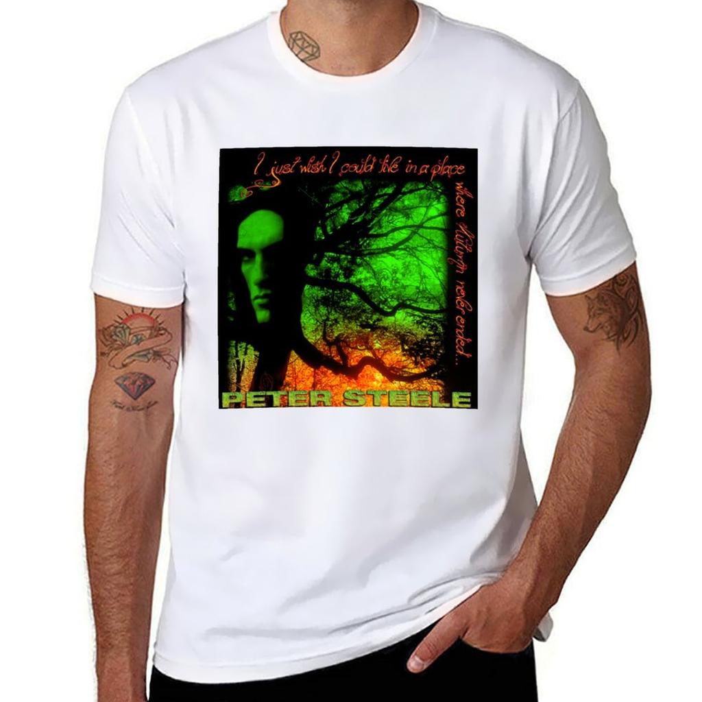 Type O Fans Negative Peter Steele 2019 Coklat Tshirt Casual Everyday Short Sleeve Tshirt