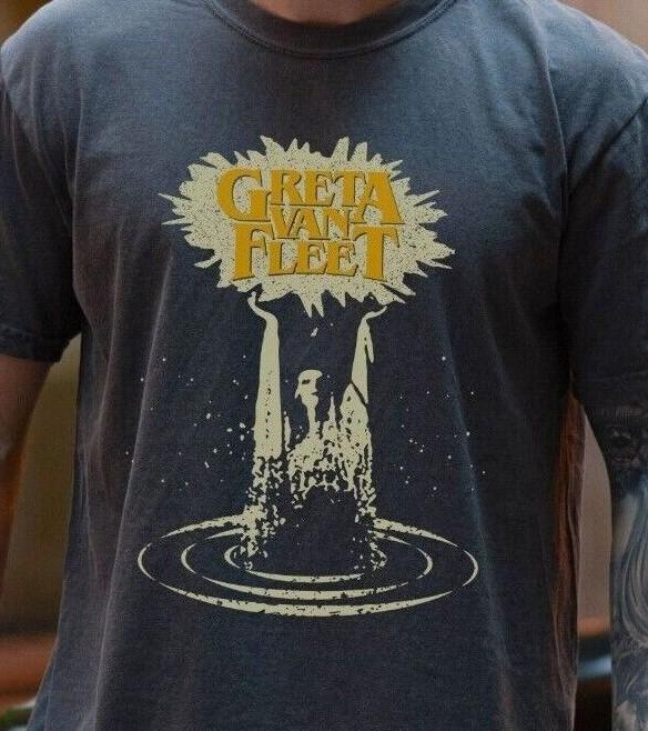 Unisex Cotton T-shirt Greta Van Fleet Rock Band T-Shirt Vintage Black Comfort Colors 1717 Tee