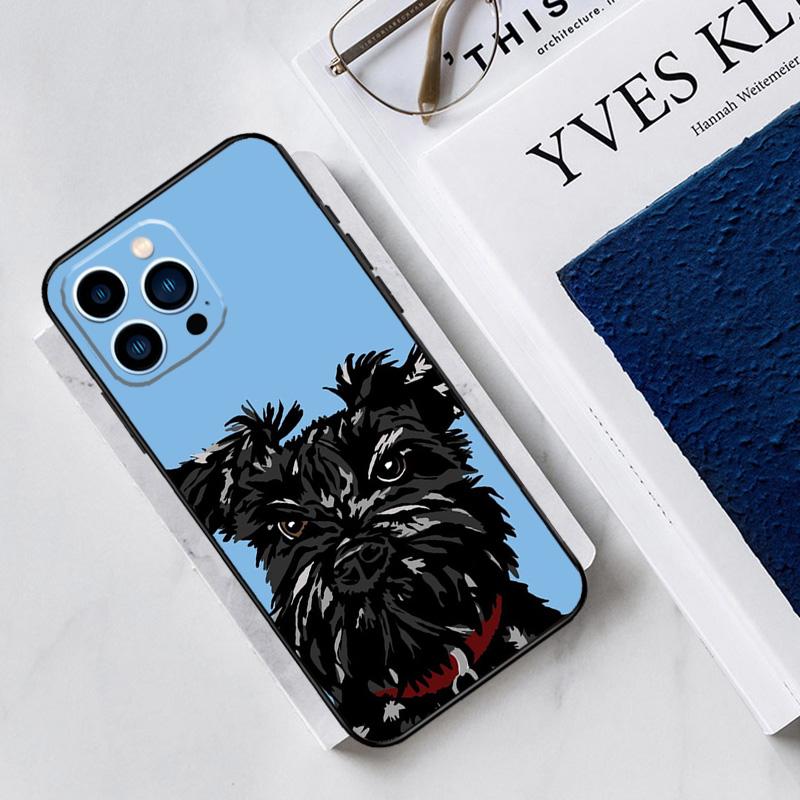 Cartoon schnauzer dog Case For iPhone 17 Air 15 14 13 12 11 16 Pro Max Mini 16 15 Plus 16e Funda Silicone Cover