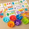 Early Educational Clip Beads Toy Fine Motor Training Color Sorting Matching Toy Children Gift