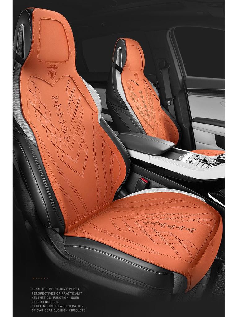 Volkswagen-Compatible Suede Car Seat Cushion, Universal Five-Seater Half-Surround Cover
