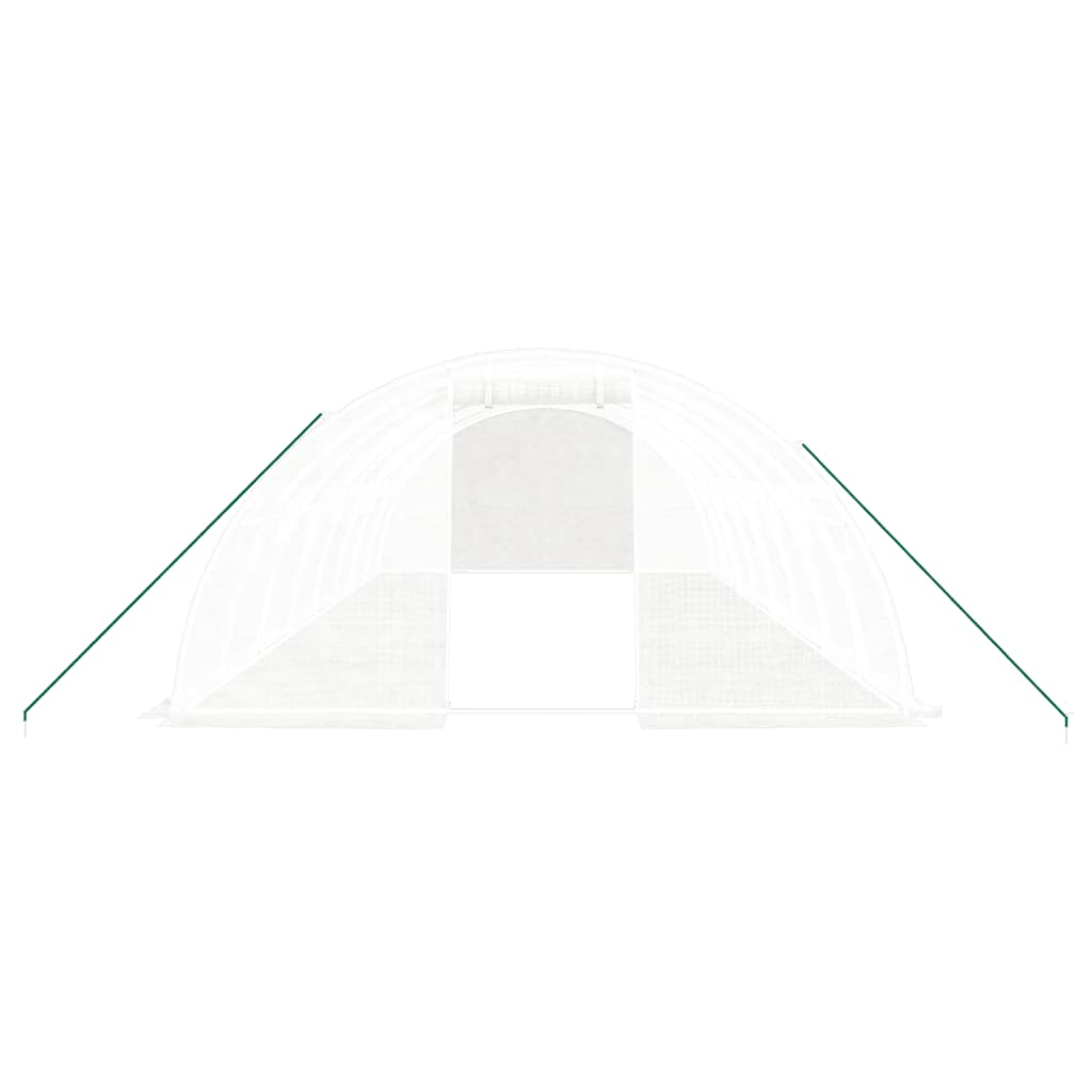 Greenhouse with Steel Frame White 32 m² 8 x 4 x 2 m
